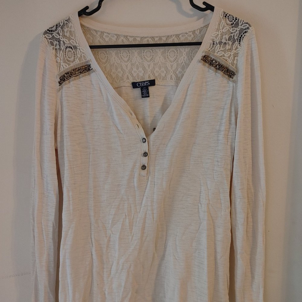 Western Style Long Sleeve Blouse with Beading